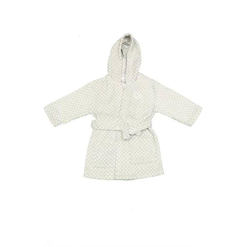 Grey Polkadot Dressing Gown