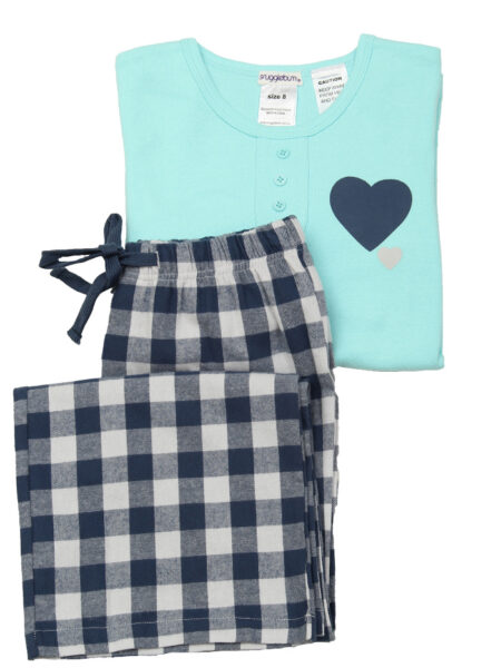 Aqua Heart Flannel